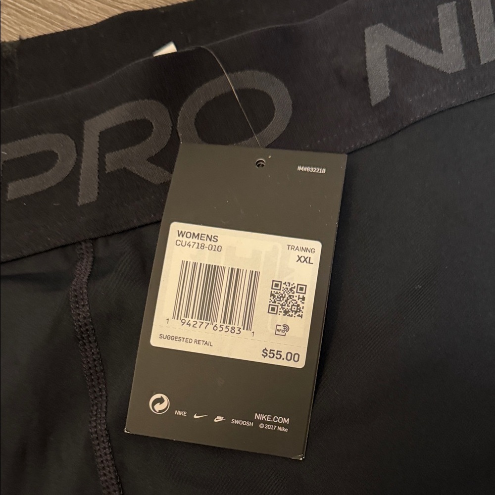 Nike Black Leggings with Ankle Cut-Outs - Picture 2 of 2
